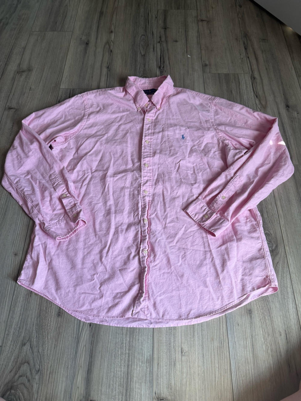 Ralph Lauren Classic Pink Button-Down Long-Sleeve Shirt Size XXL